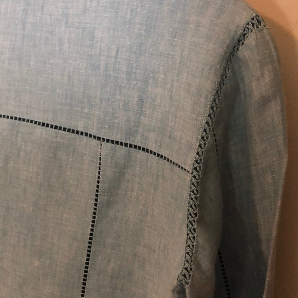 dbLIFE linen eyelet button down shirt - Picture 12 of 16